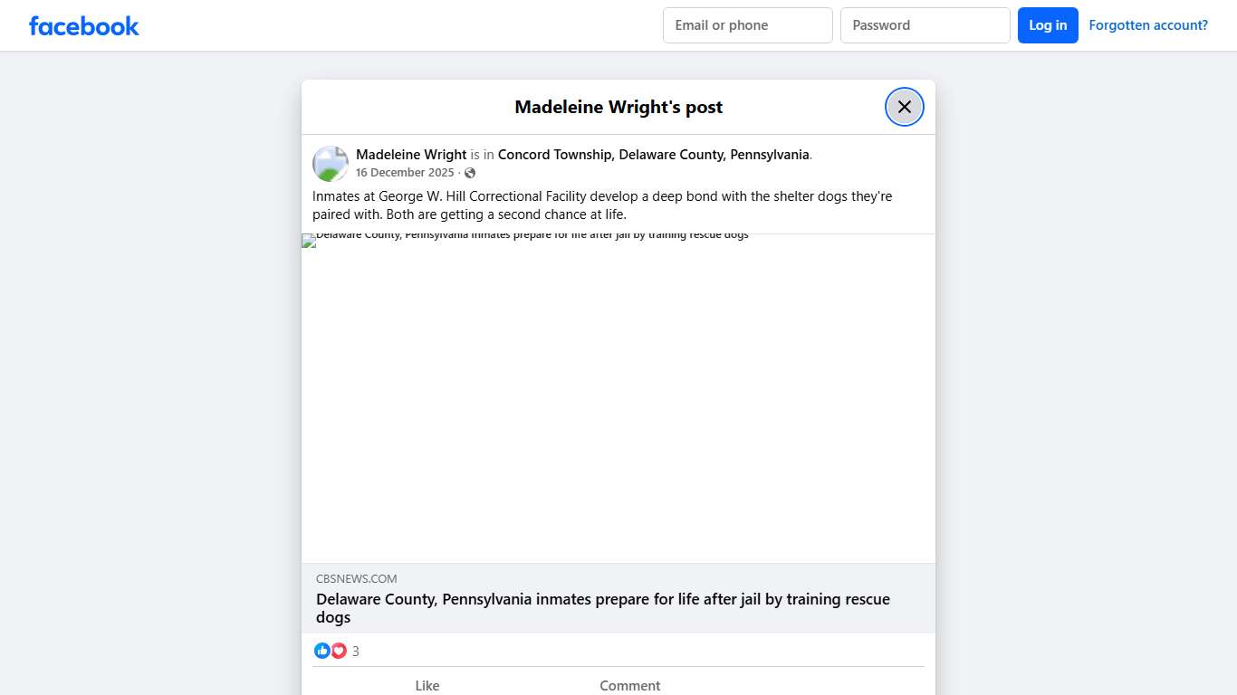 Inmates at George W. Hill Correctional... - Madeleine Wright Facebook